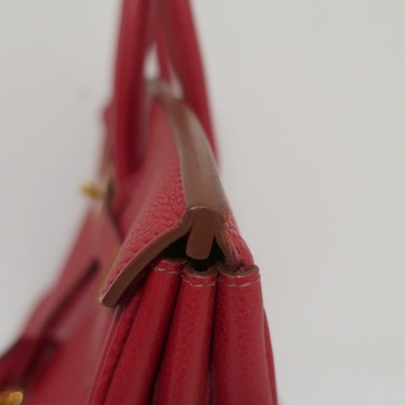 HERMES BIRKIN 35CM ROUGE GARANCE TOGO LEATHER GOLD HARDWARE 2008 - Picture 7 of 14